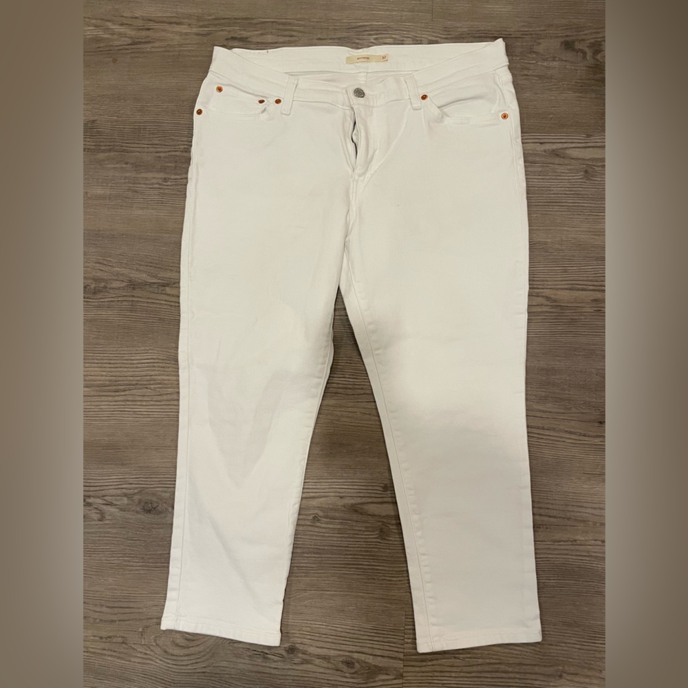 Levi's White Denim Jeans with Red Tag